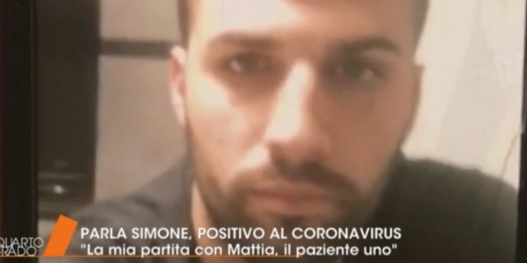 Simone, amico paziente uno Coronavirus (foto Quarto Grado)