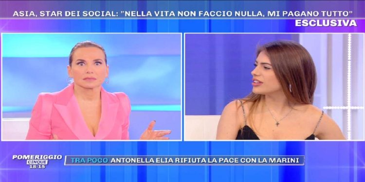 Asia Gianese e Barbara D'Urso a Pomeriggio 5