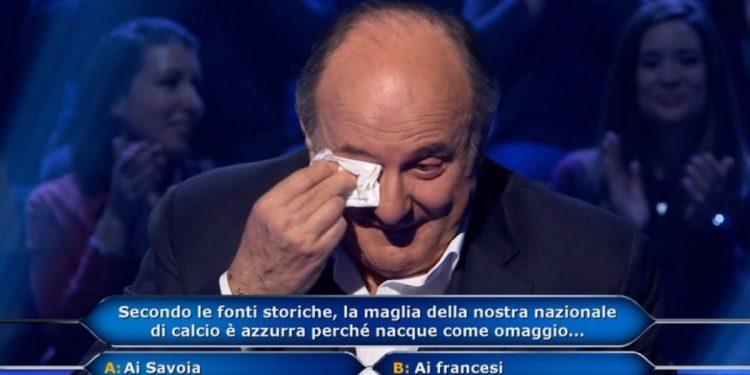 Gerry Scotti in lacrime a "Chi vuol essere milionario"