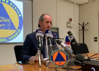 Luca Zaia, Presidente Regione Veneto in conferenza stampa