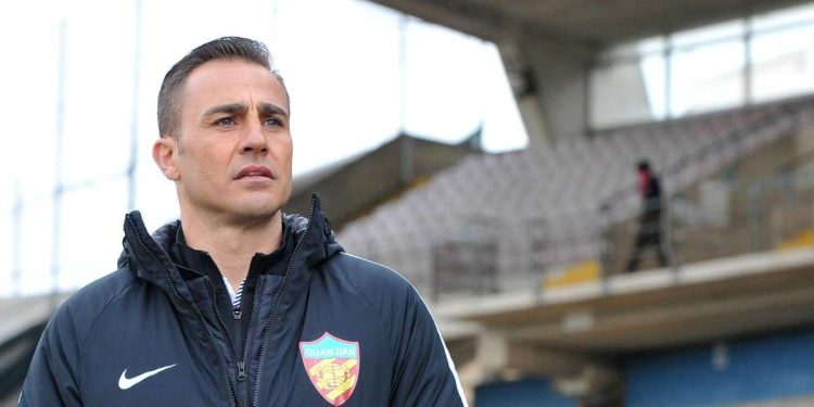 Benevento Serie B Cannavaro (Foto LaPresse)