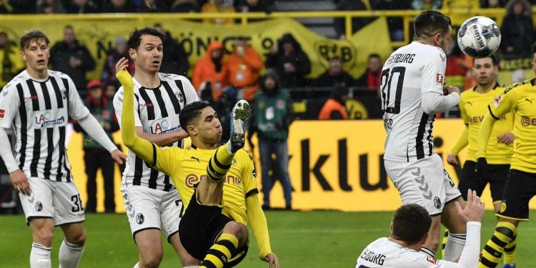 Achraf Hakimi, esterno marocchino del Borussia Dortmund (Foto LaPresse)