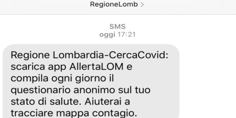 AllertaLOM, sms da Regione Lombardia