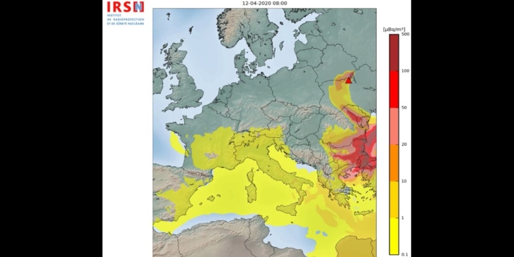 Nube radioattiva da Chernobyl (Foto: Irs)