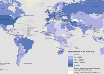 Coronavirus nel mondo (Foto: Oms)