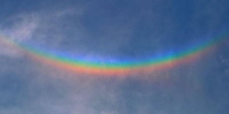 L'arcobaleno rovesciato nei cieli del Veneto