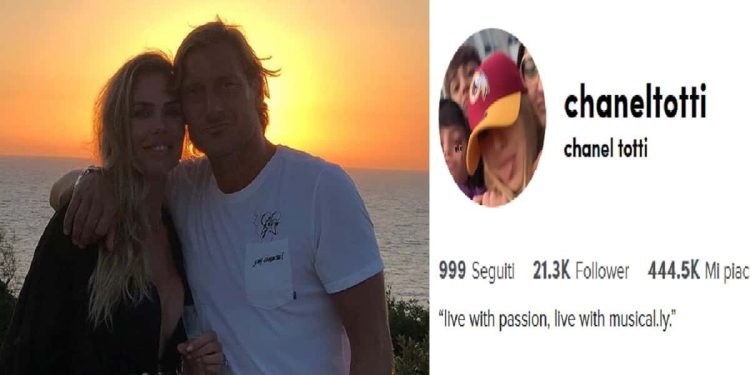 Ilary Blasi, Francesco Totti e il profilo Tik Tok della figlia Chanel