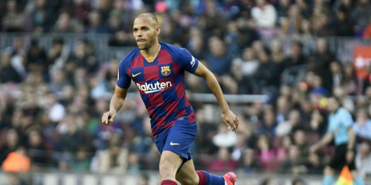 Calciomercato Roma - Martin Braithwaite del Barcellona (Foto LaPresse)