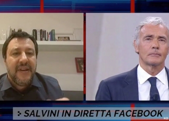 Giletti trasmette diretta Facebook di Salvini a Non è l'Arena