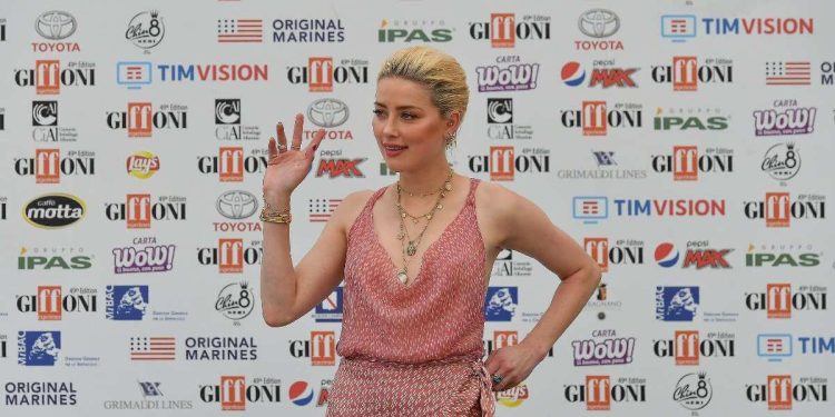 Amber Heard al Giffoni Film Festival (Foto LaPresse)