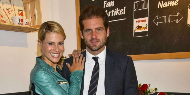 Tomaso Trussardi con la moglie Michelle Hunziker (Foto LaPresse)