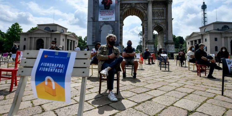 La manifestazione dei ristoratori a Milano dello scorso anno (LaPresse)