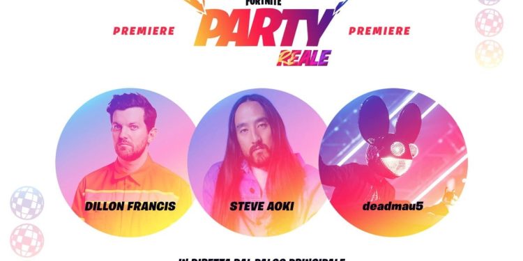 Fortnite Party con Steve Aoik, Dillon Francis e deadmau5