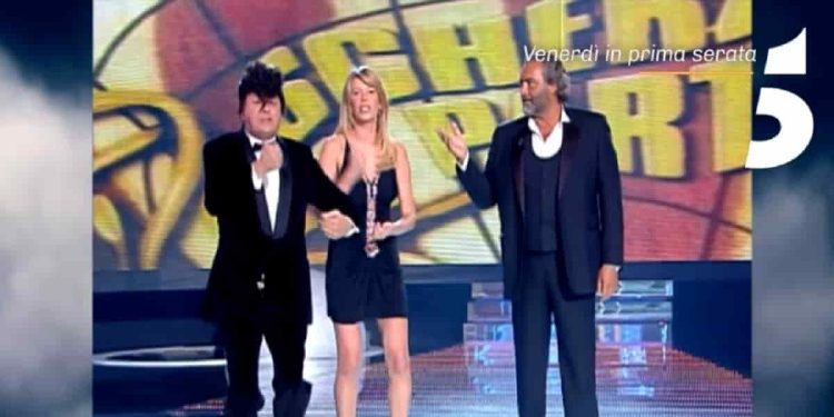 Massimo Boldi, Alessia Marcuzzi e Diego Abatantuono a Scherzi a Parte - Screenshot da video