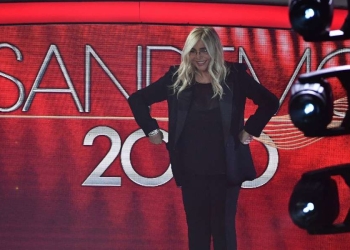 Mara Venier al Festival di Sanremo (Foto LaPresse)