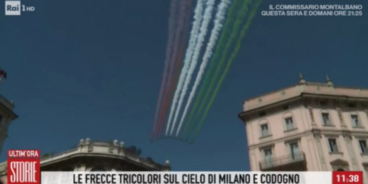 Frecce Tricolori a Codogno e Milano