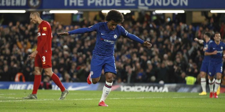 Ripresa Premier League - Willian Borges da Silva, dal 2013 al Chelsea (Foto LaPresse)