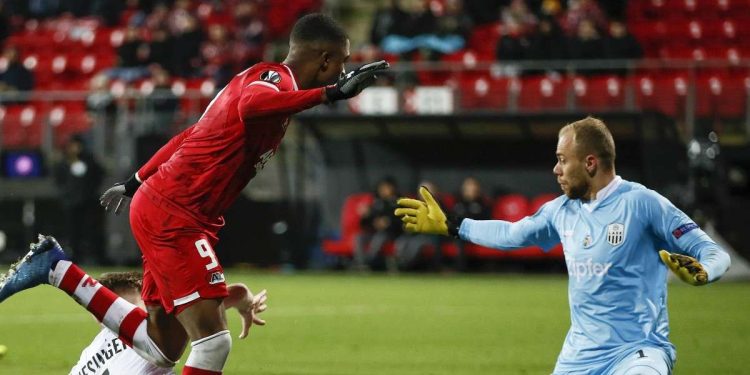 Myron Boadu, attaccante olandese dell'Az Alkmaar (Foto LaPresse)