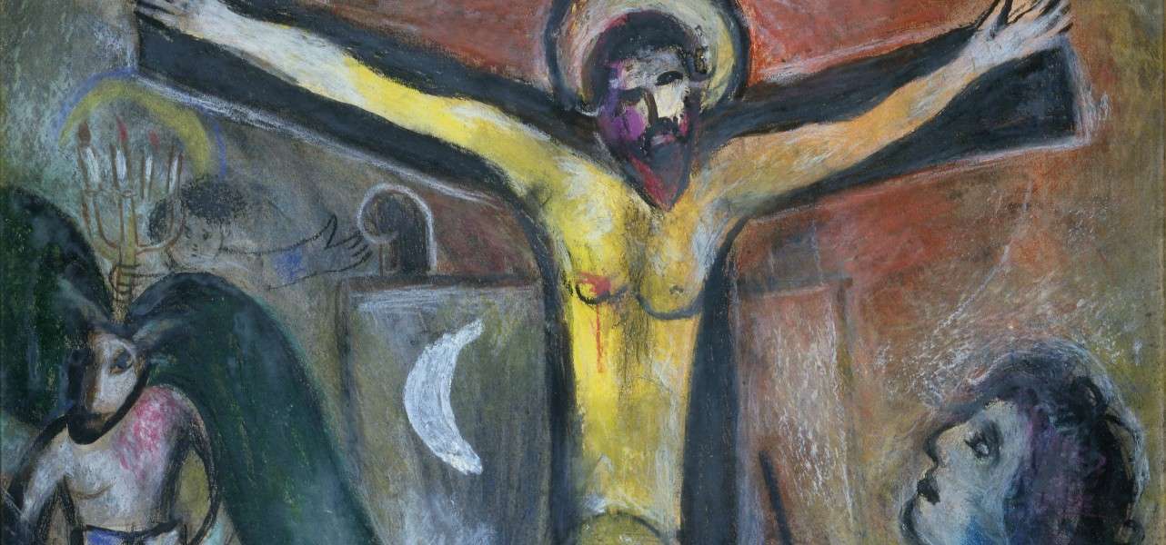 Chagall, Cristo e il pittore (1951), particolare
