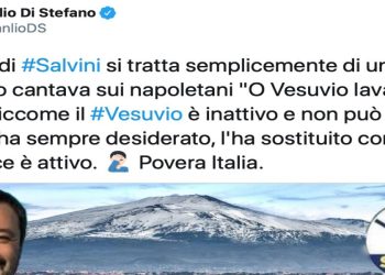 Manlio Di Stefano e la gaffe sul Vesuvio