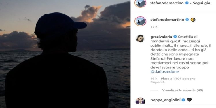 Stefano De Martino commento Valeria Graci