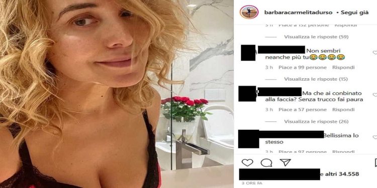 Barbara D'Urso, foto senza trucco su Instagram