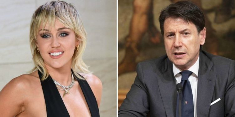 Miley Cyrus scrive a Giuseppe Conte