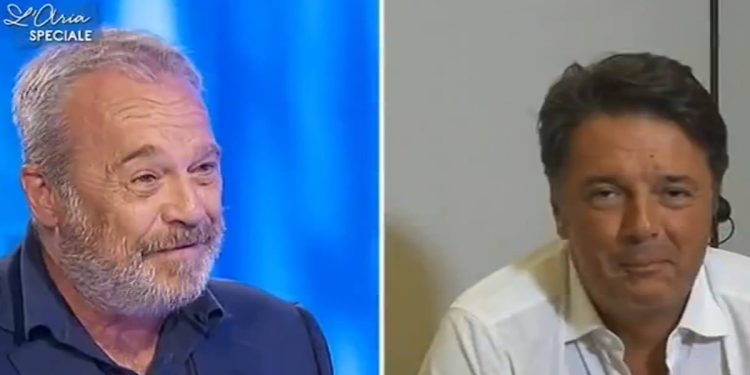 Claudio Amendola e Matteo Renzi (L'Aria che tira)