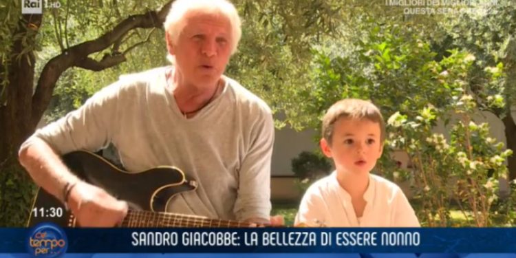 Sandro Giacobbe a C'è Tempo Per... con il nipotino Filippo