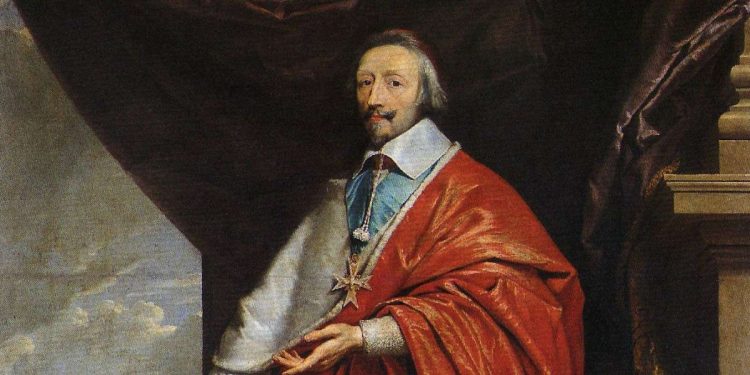 Philippe de Champaigne, ritratto del cardinale Richelieu (1640), particolare