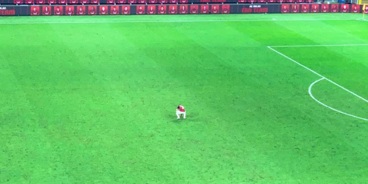 Giacomo Bonaventura al termine di Milan-Cagliari (Twitter)