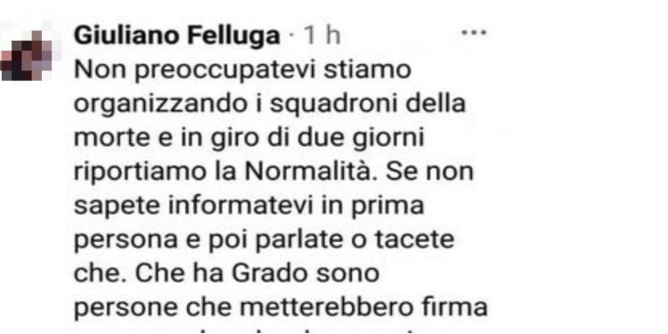 Forni crematori migranti grado giuliano felluga