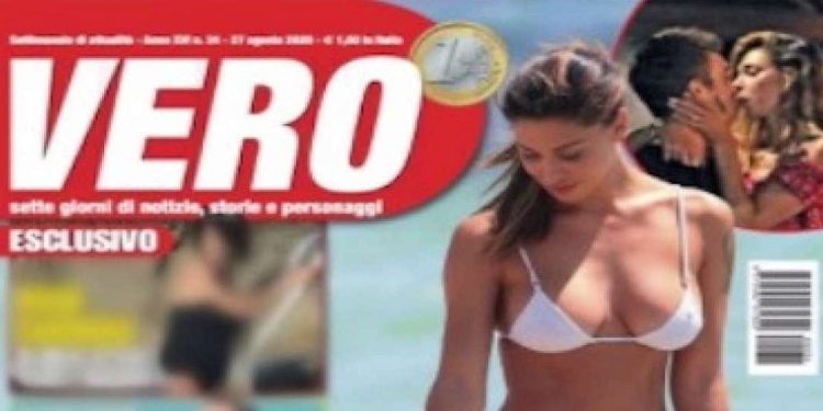 Belen Rodriguez, bacio con Antonio Spinalbanese da Vero