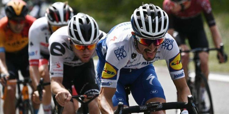 Julian Alaphilippe ha vinto la 2^ tappa del Tour de France 2020 (da Facebook)