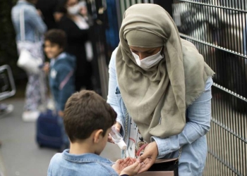 Rientro in classe a Bruxelles, Belgio (LaPresse)