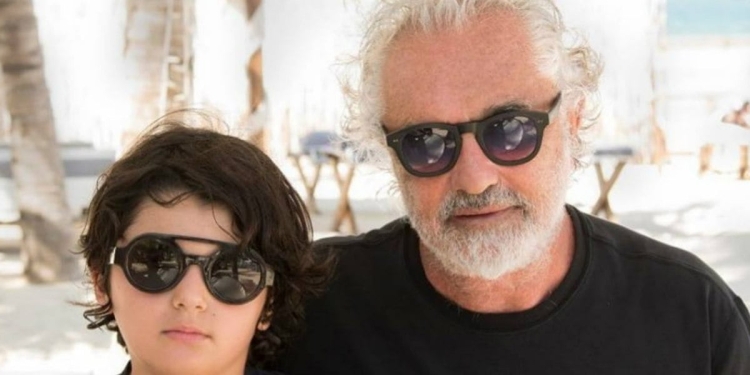 Flavio Briatore in compagnia del figlio Nathan Falco