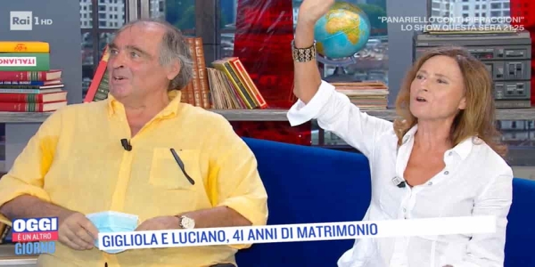 Gigliola Cinquetti e Luciano Teodori a Oggi è un altro giorno - Screenshot da video