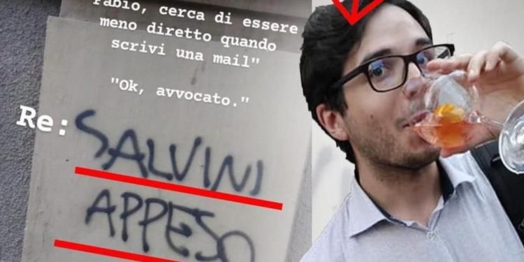 Fabio Tumminello e il post "Salvini appeso"