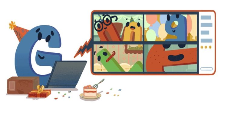 Google, il doodle per il 22° compleanno