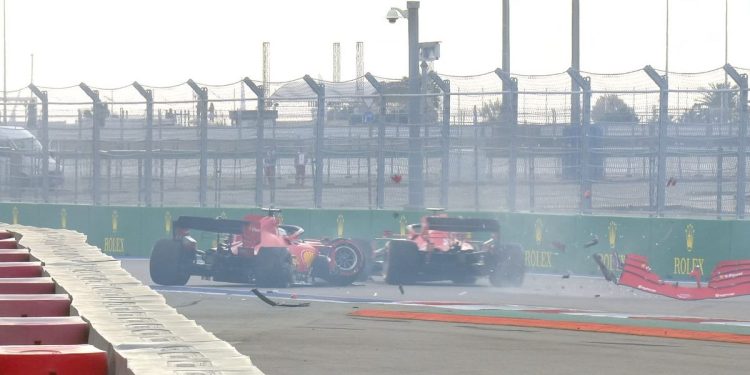 Incidente Vettel nel Q2 qualifiche GP Russia 2020