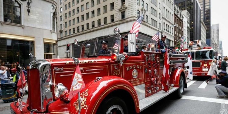 Una parata nel Columbus Day del 2014, a Manhattan, New York (LaPresse)