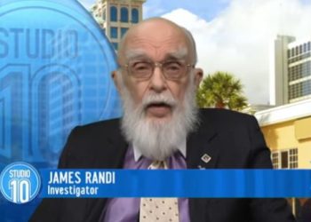 James Randi in una recente intervista alla tv americana (Youtube)