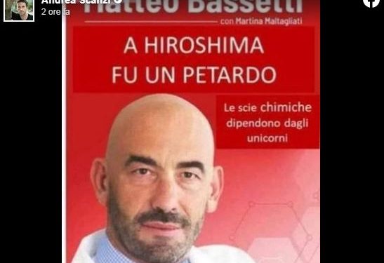 Il post di Andrea Scanzi contro Bassetti (Facebook)