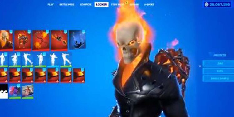 Fortnite, skin Ghost Rider