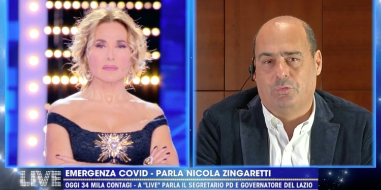 Nicola Zingaretti a Live Non è la D'Urso