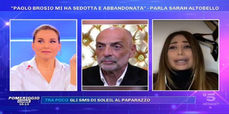 Sarah Altobello contro Paolo Brosio a Pomeriggio 5