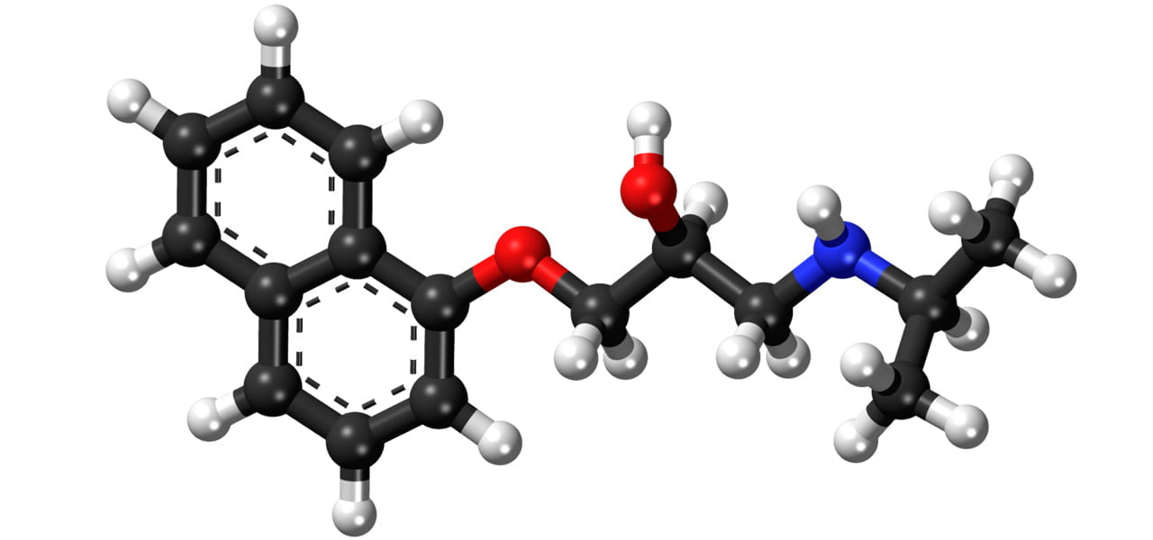 Propranololo, il principio attivo beta-bloccante