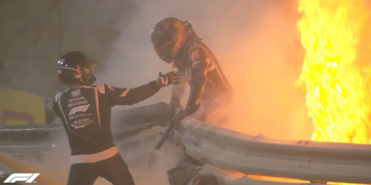 Incidente Grosjean nel GP Bahrain 2020