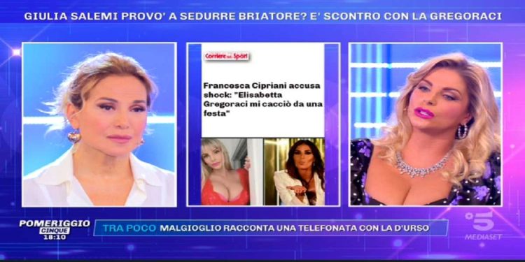 Francesca Cipriani contro Elisabetta Gregoraci a Pomeriggio 5