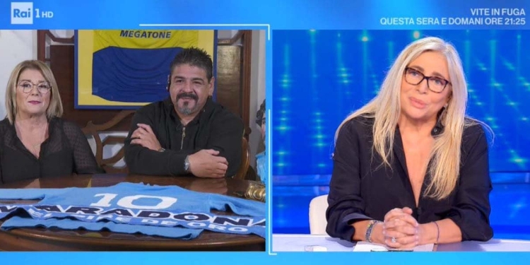 Hugo Maradona e la moglie Paola, Domenica In